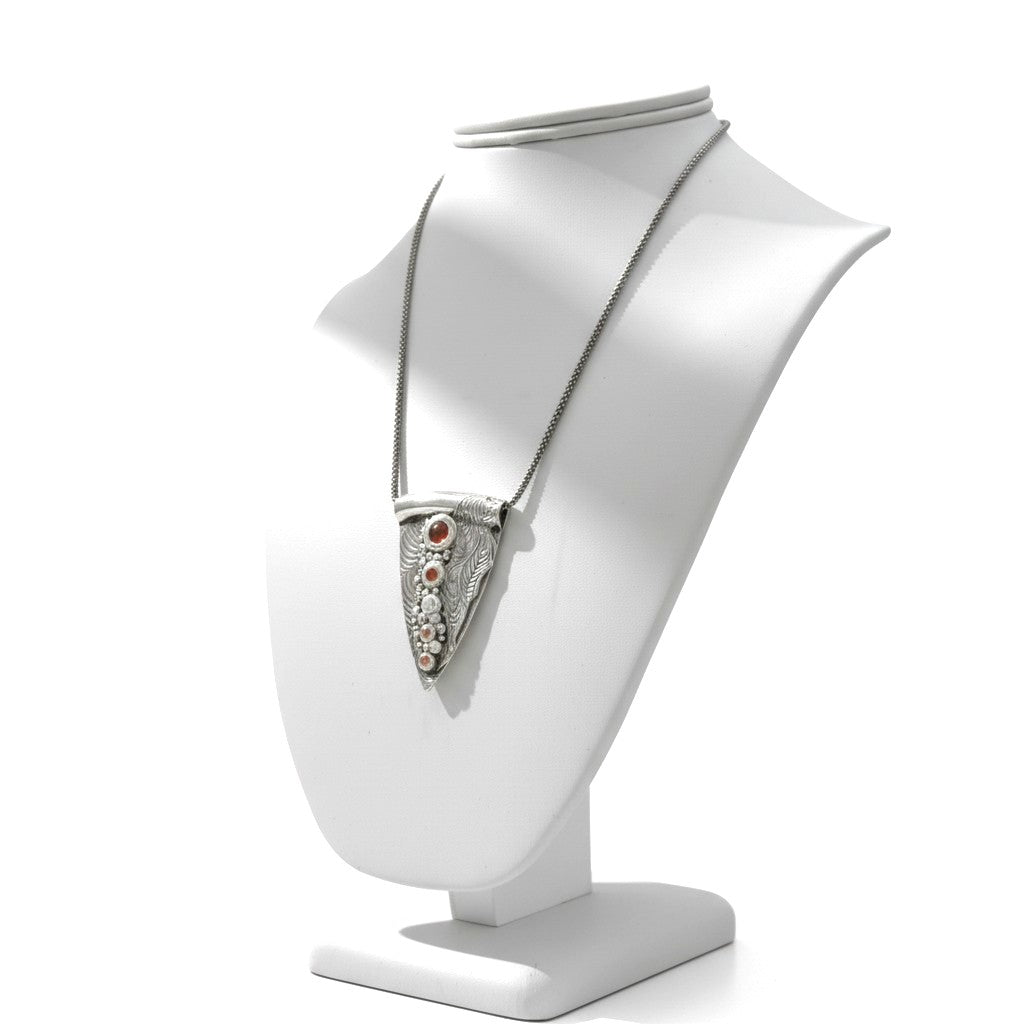 Chromatic Flow fine silver pendant lifestyle view