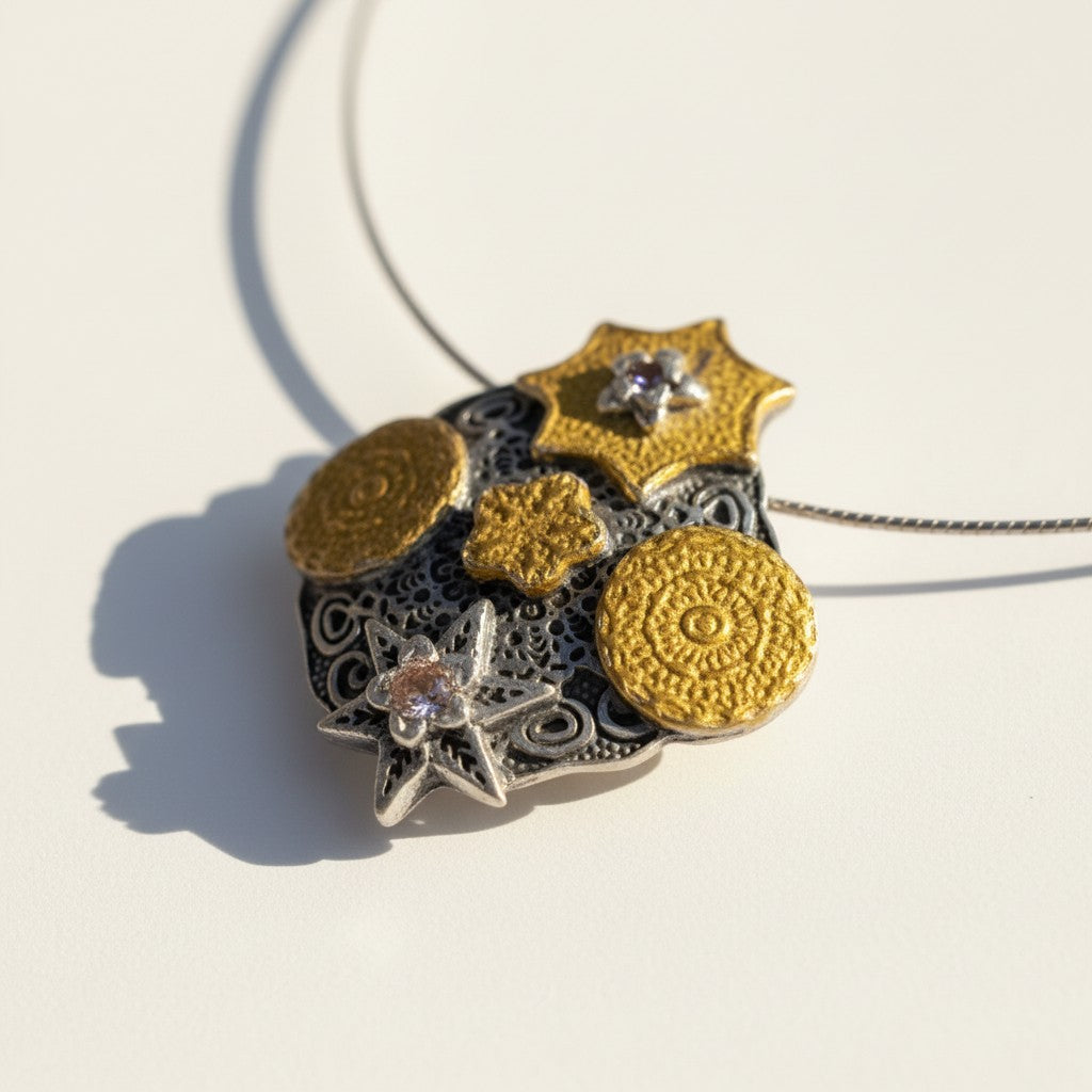 Celestial Alignment pendant necklace view