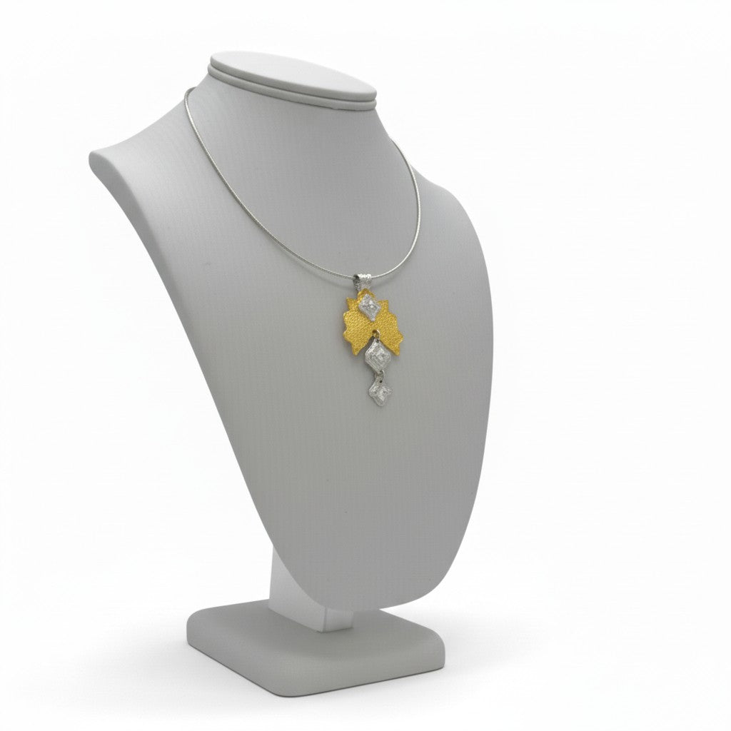 Golden Canopy fine silver pendant lifestyle view