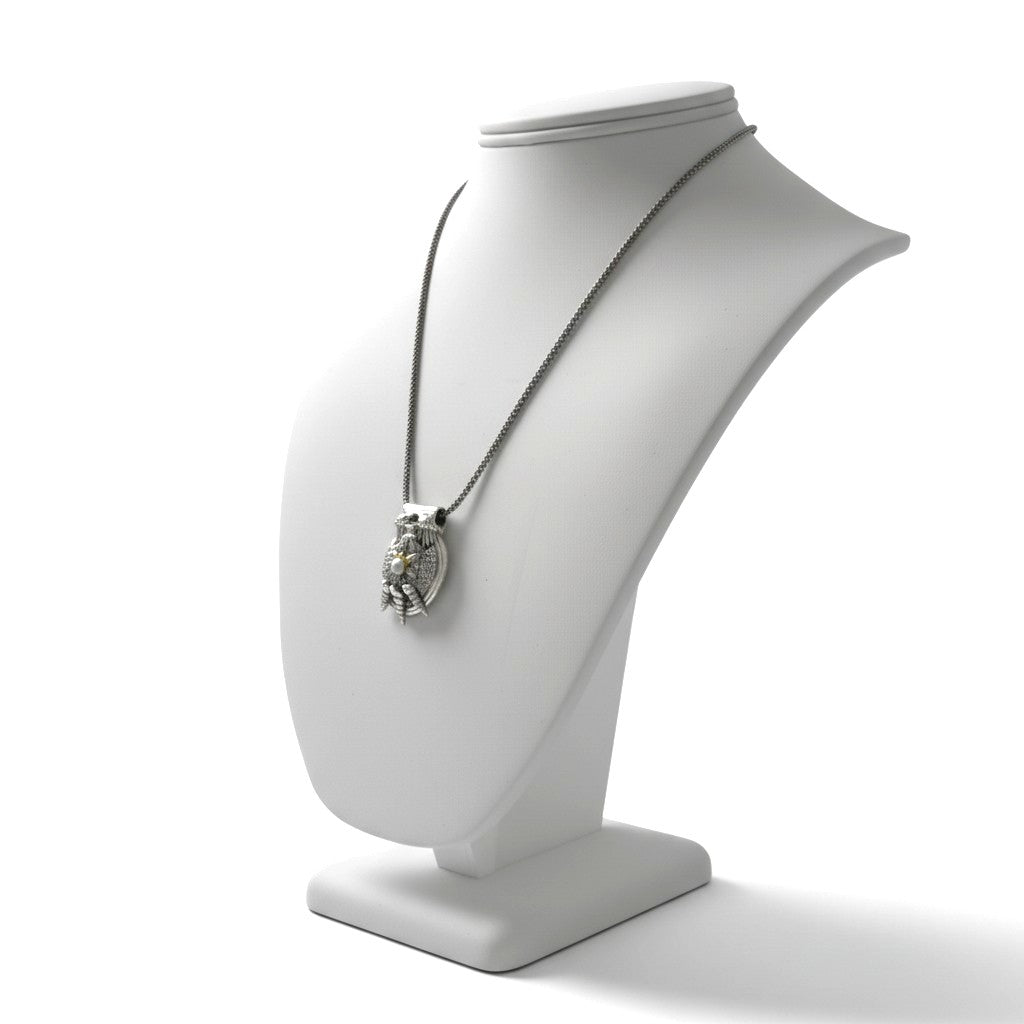 Sea Drift fine silver pendant lifestyle view