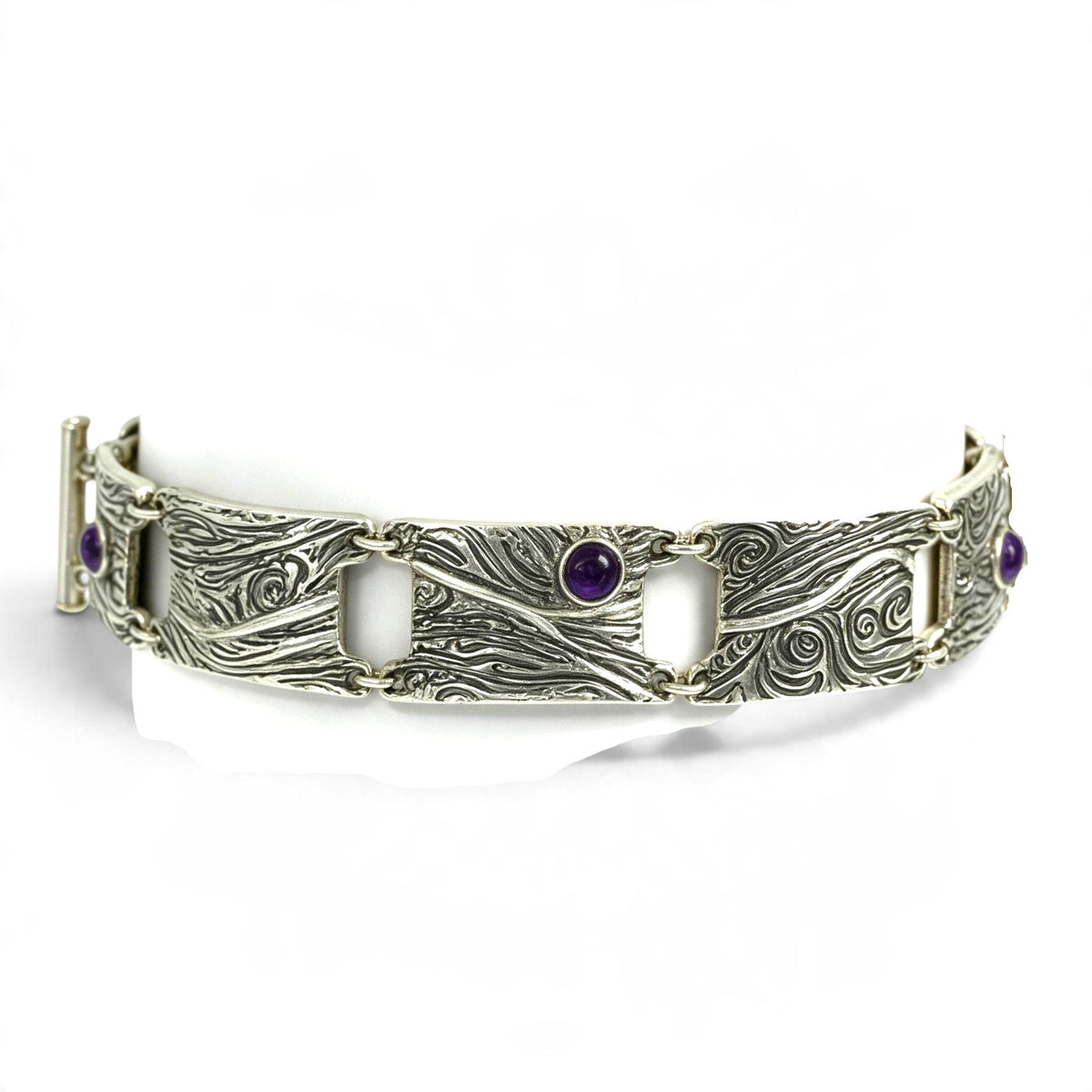 Amethyst Rhythm sterling silver bracelet approved view 2