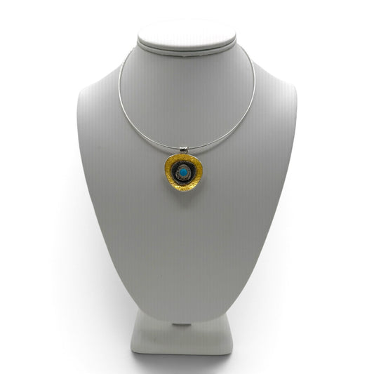Turquoise Halo Pendant