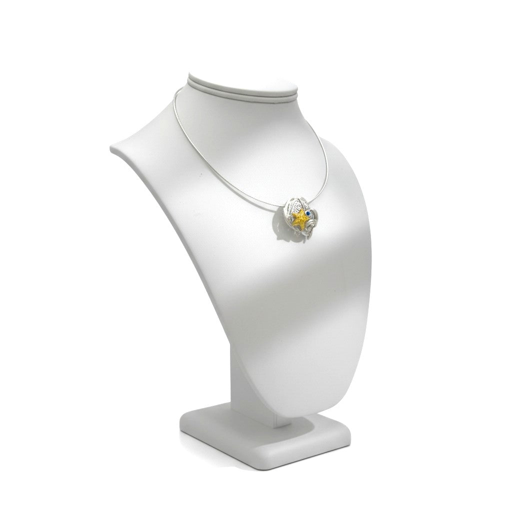 Shoreline Trio fine silver pendant lifestyle view