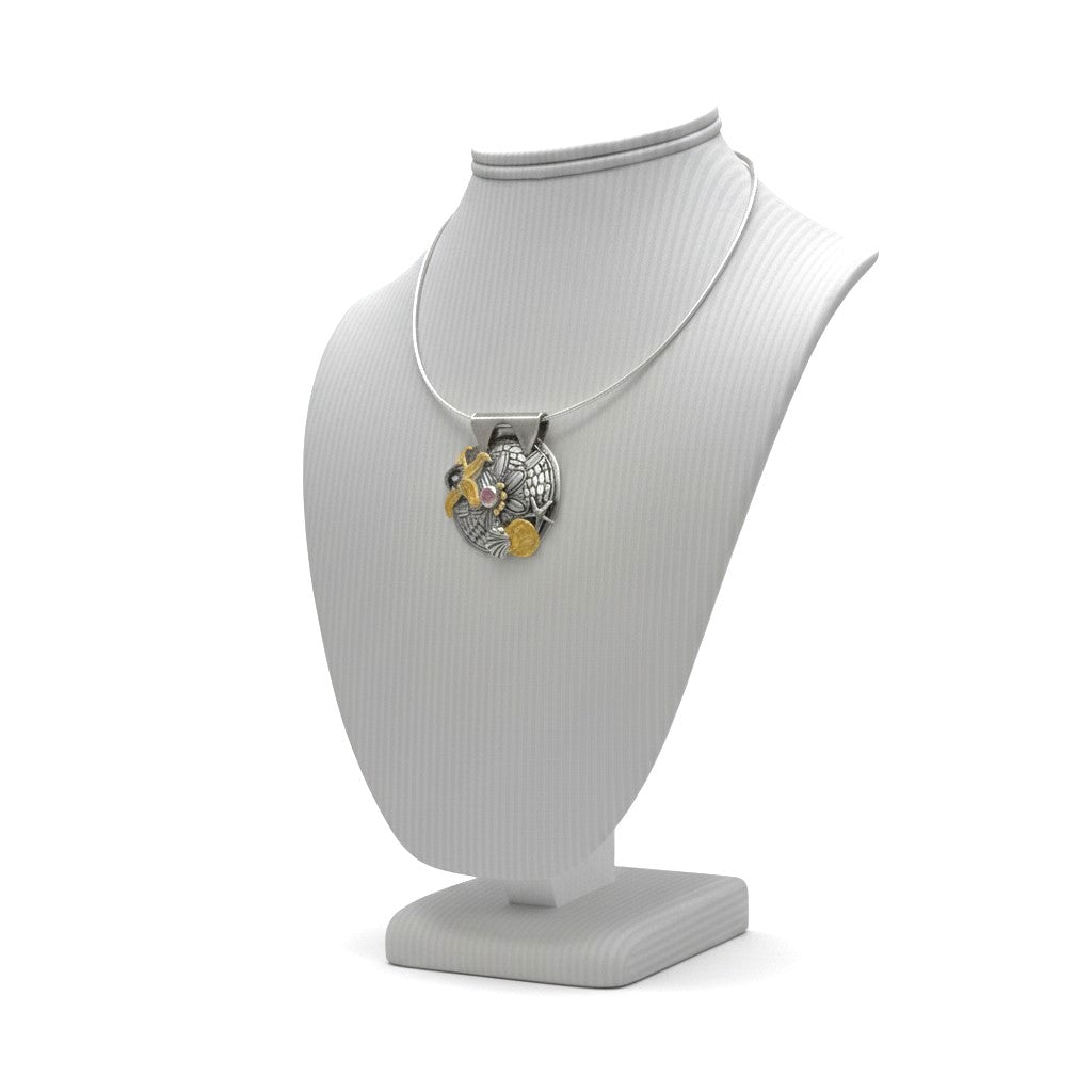 Tidal Treasures fine silver pendant lifestyle view